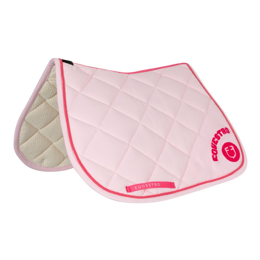 Tapis de selle de selle d'obstacle en tissu technique avec logo sur empiècement en mousse