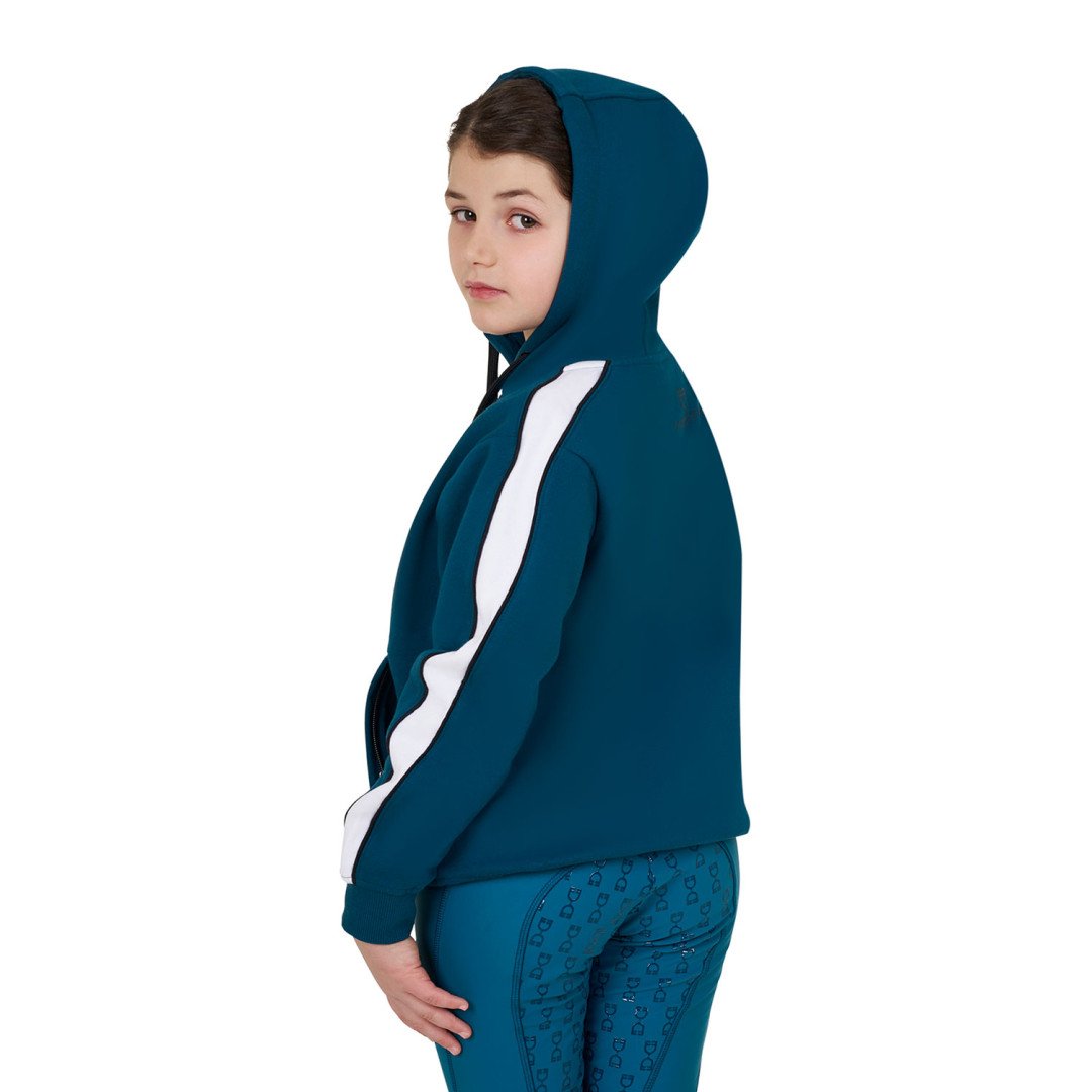 Equitime Selleria Online  Felpa bambina in cotone con cappuccio e zip frontale 75,41 €