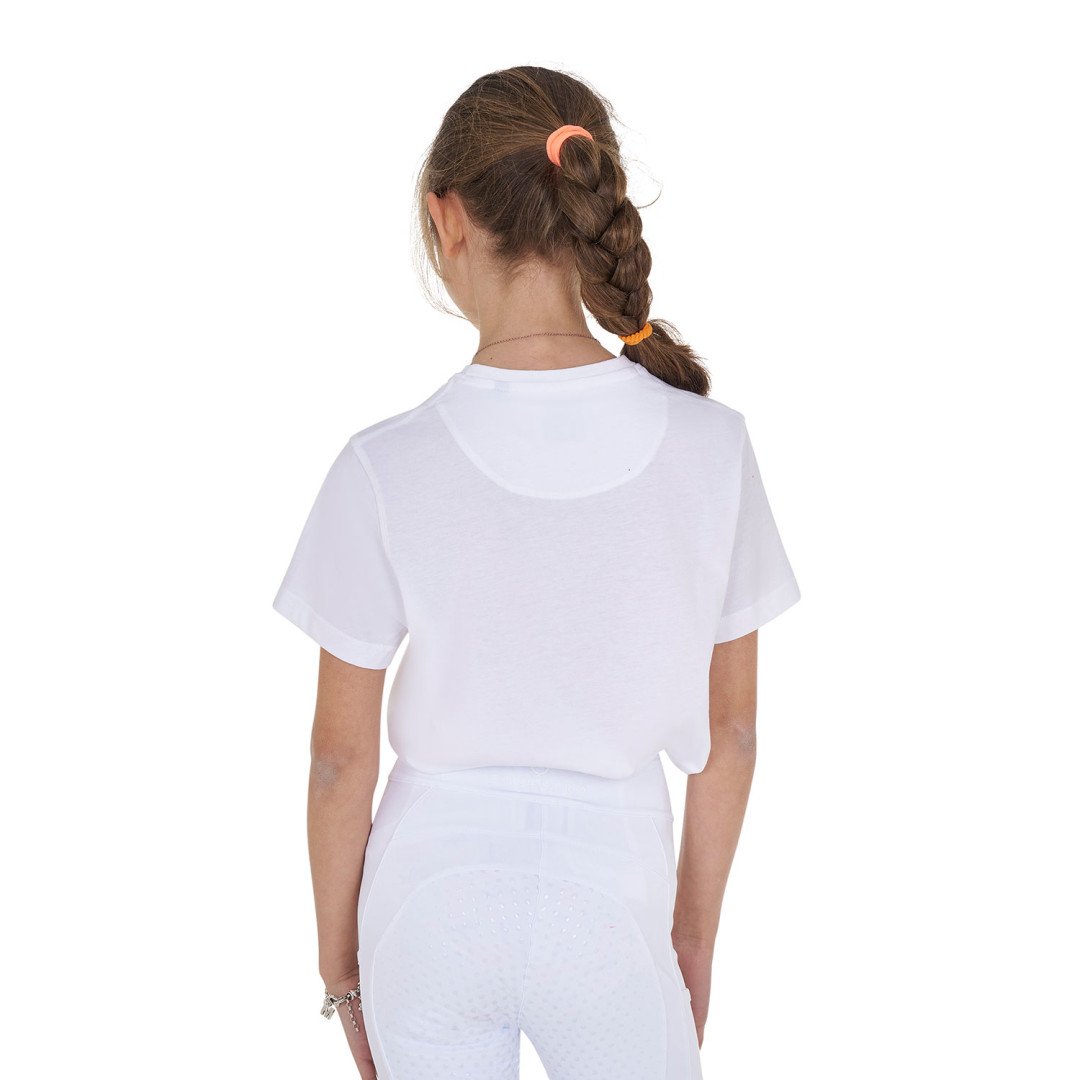 Equitime Saddlery Online T-shirt basic bambina in cotone con logo tono su tono 30,74&nbsp;€