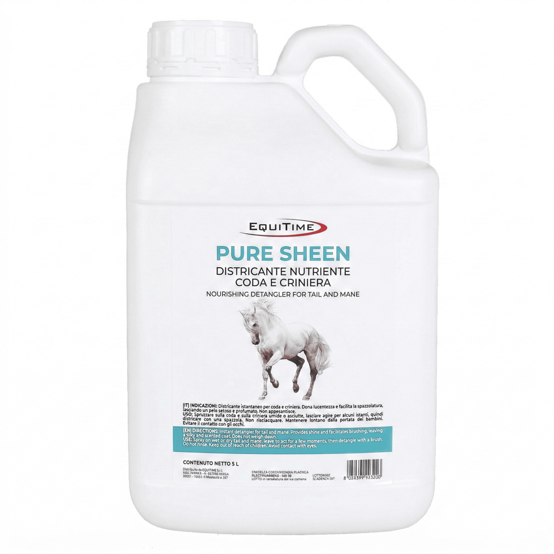 Horse & Leather Care EQUITIME Pure Sheen – Detangling and nourishing spray for tail, mane and coat 5000ml 65,57&nbsp;€