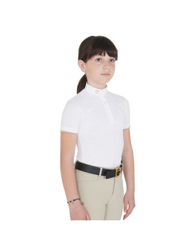 Polo bambina da concorso slim fit traspirante