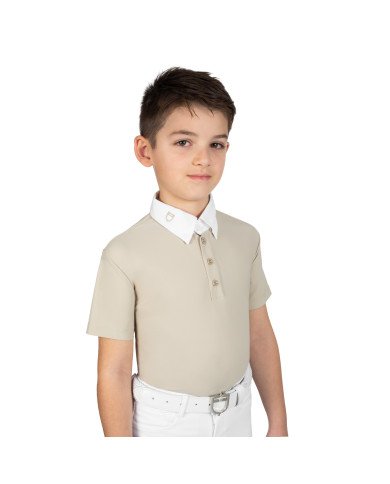 Polo bambino da concorso slim fit quattro bottoni