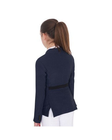 Girls' three-button perforated competition jacket