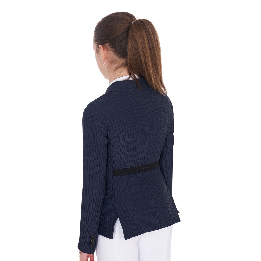 Girls' three-button perforated competition jacket