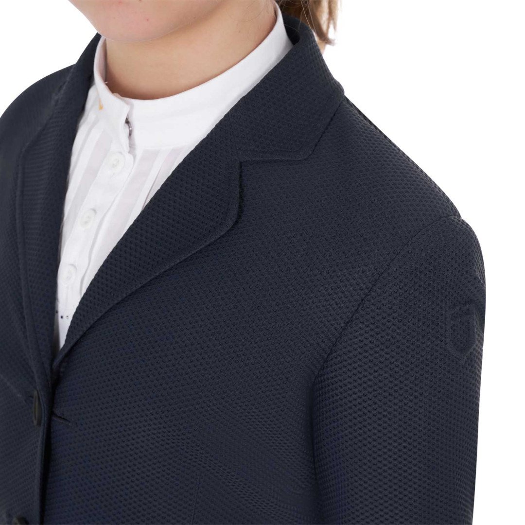 Girls' three-button perforated competition jacket