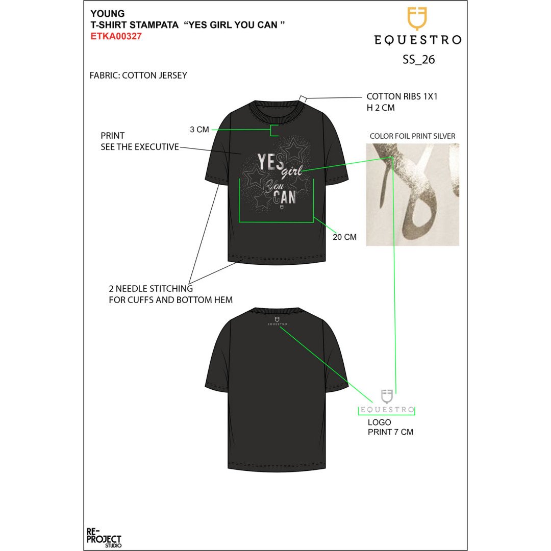 Monta Inglese T-shirt bambina Yes Girl You Can in cotone 49,10&nbsp;€