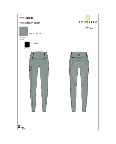 slim fit grip leggings for girls with logo