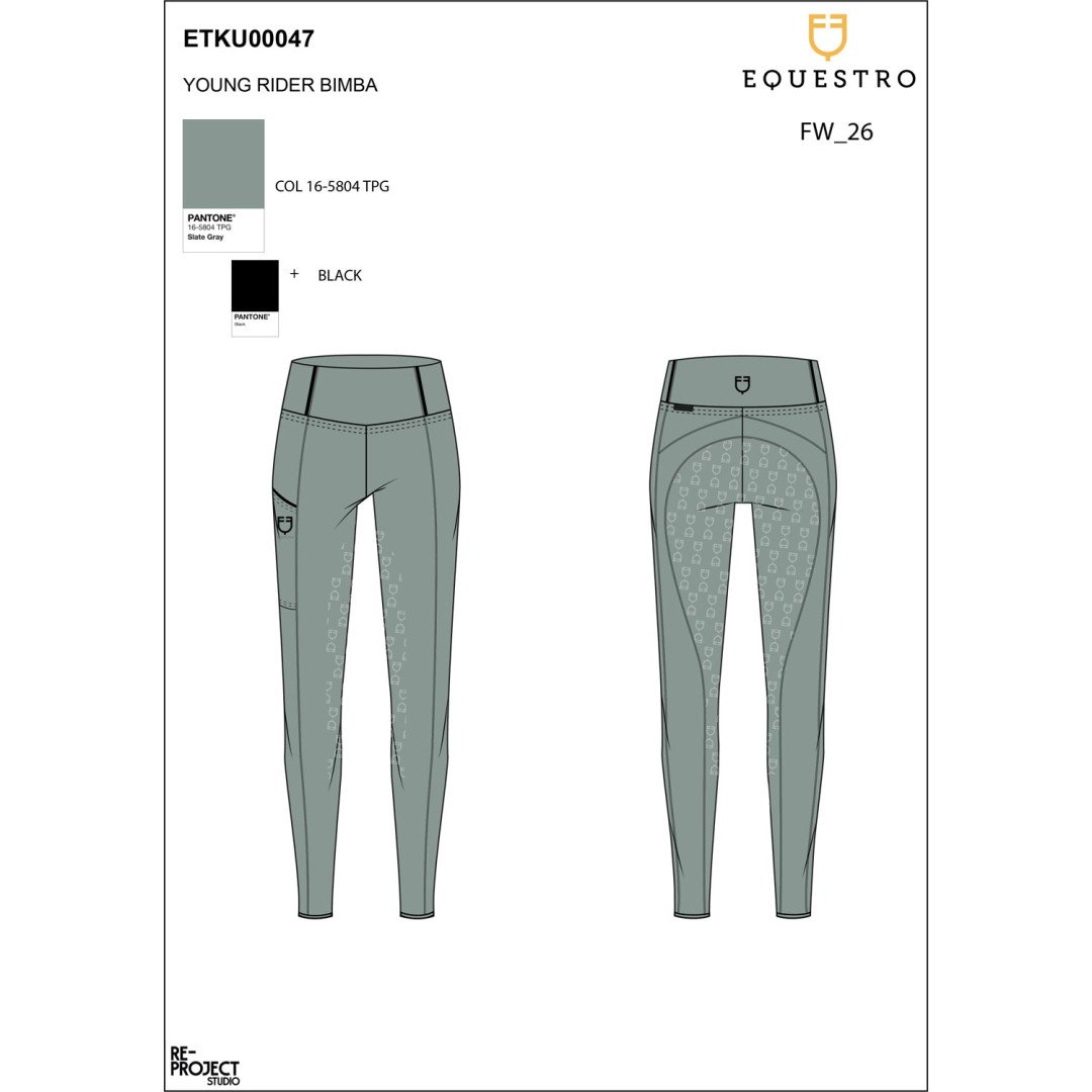 Buy slim fit grip leggings for girls with logo | EQUITIME