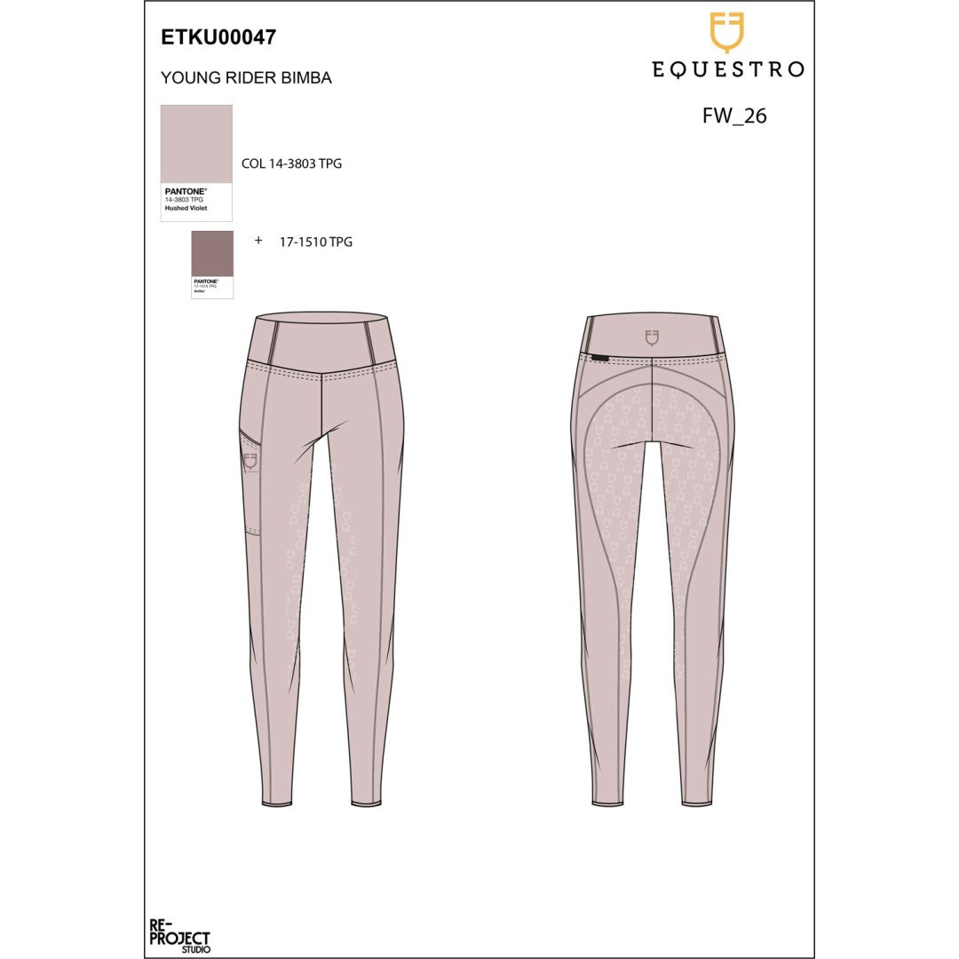 slim fit grip leggings for girls with logo