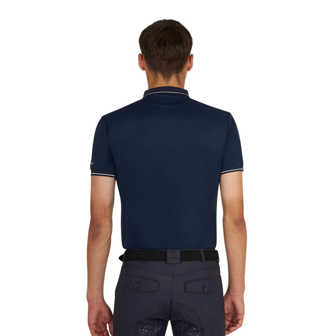 Men's training polo shirt with contrasting details