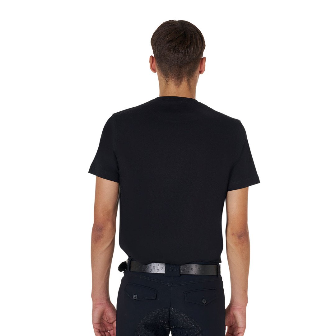 Men's basic T-shirt with tone-on-tone logo