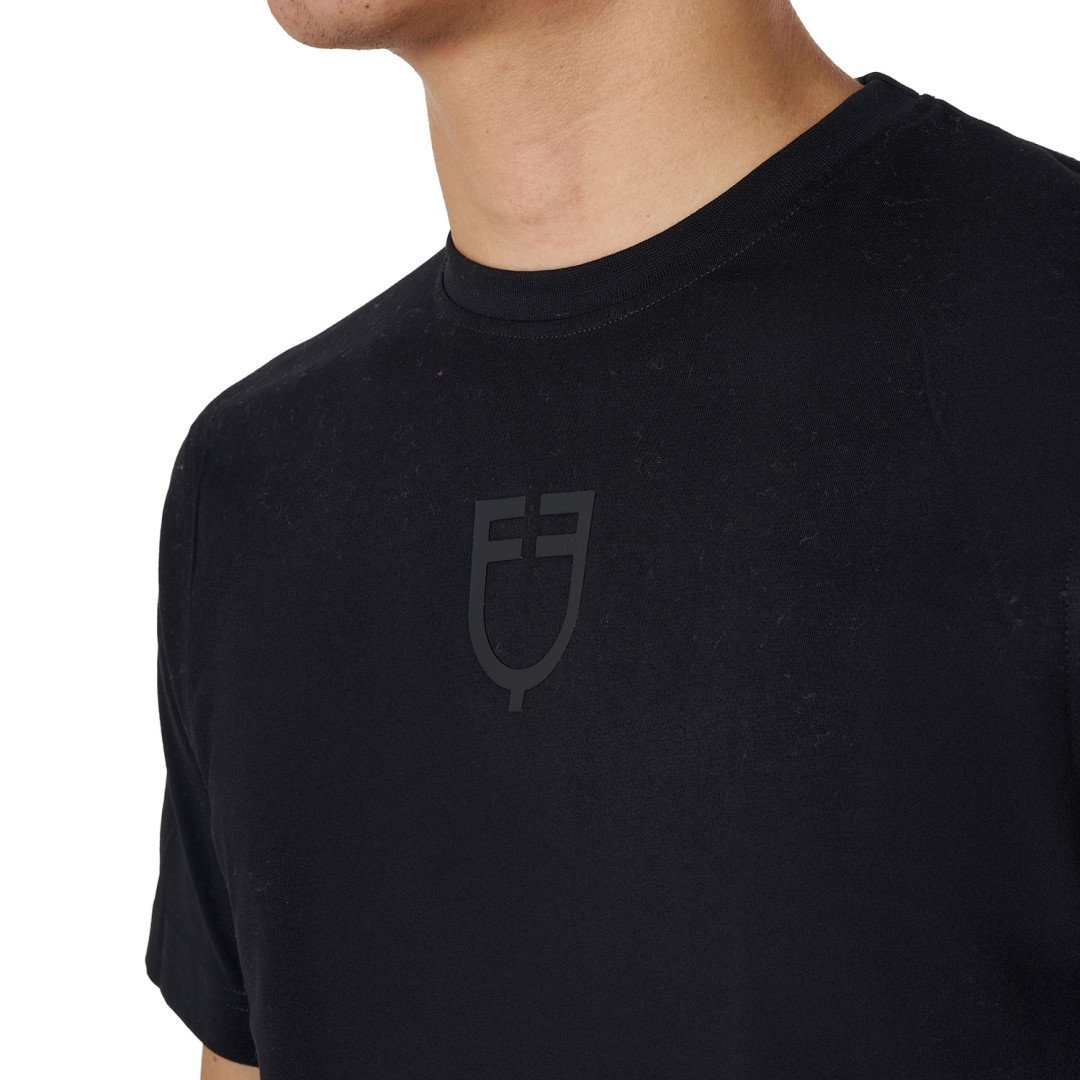 Basic-T-Shirt für Herren mit Ton-in-Ton-Logo
