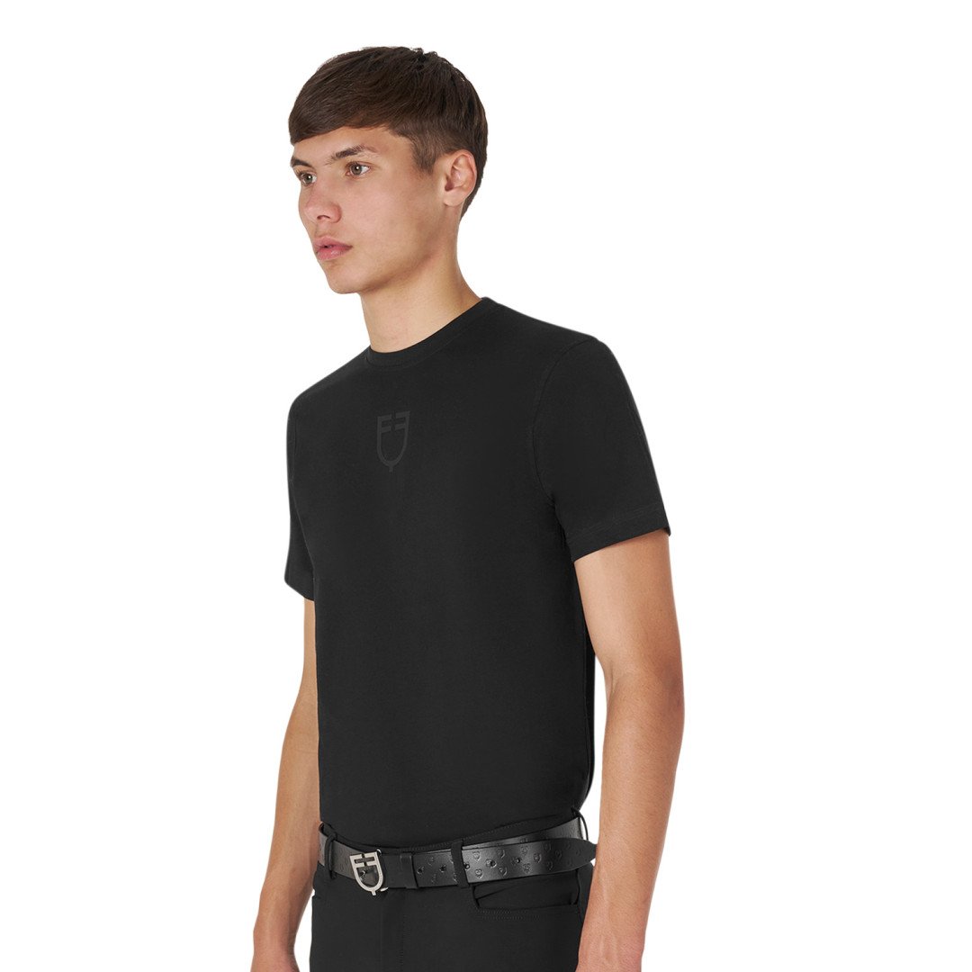 Basic-T-Shirt für Herren mit Ton-in-Ton-Logo