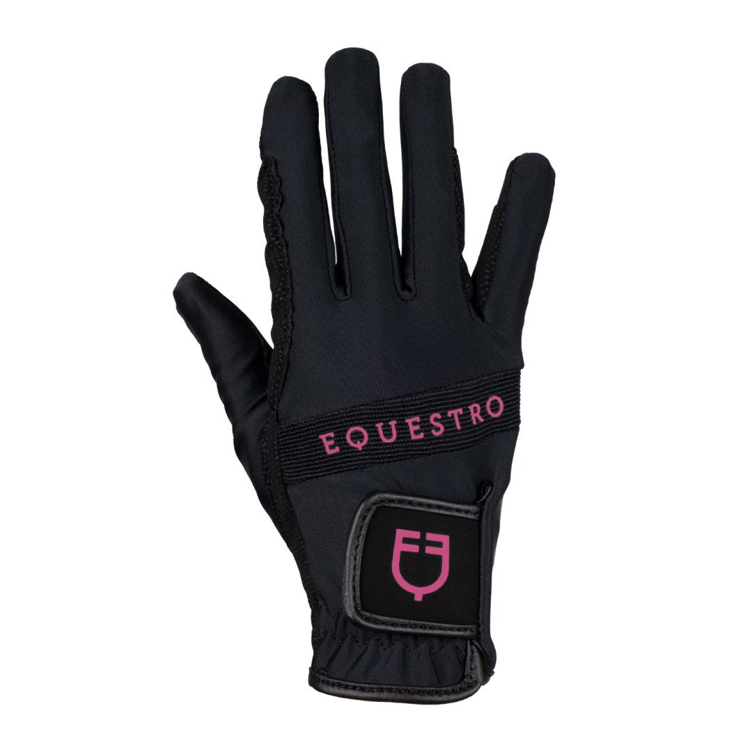 Gants en tissu technique avec logo multicolore