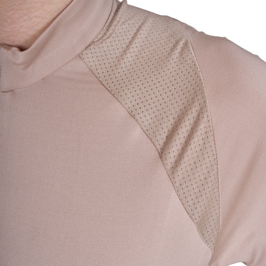 Camisa polo feminina de treino técnico com zíper