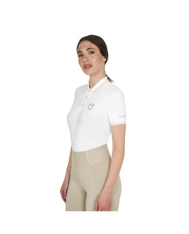 Women's slim fit polo shirt in breathable fabric
