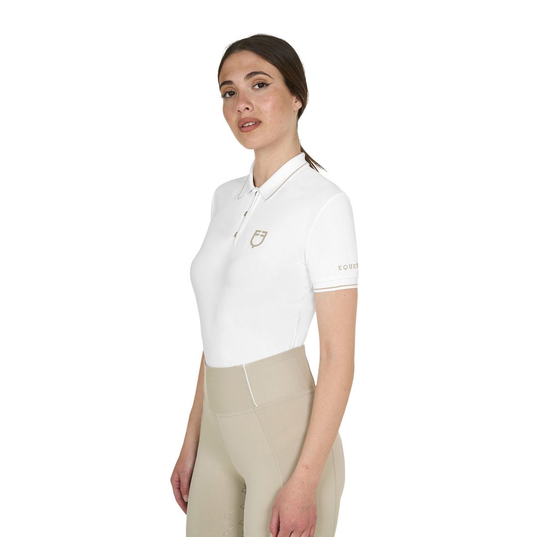 Women's slim fit polo shirt in breathable fabric