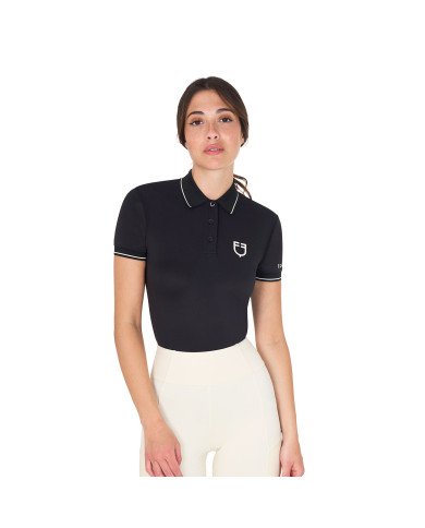 Women's slim fit polo shirt in breathable fabric