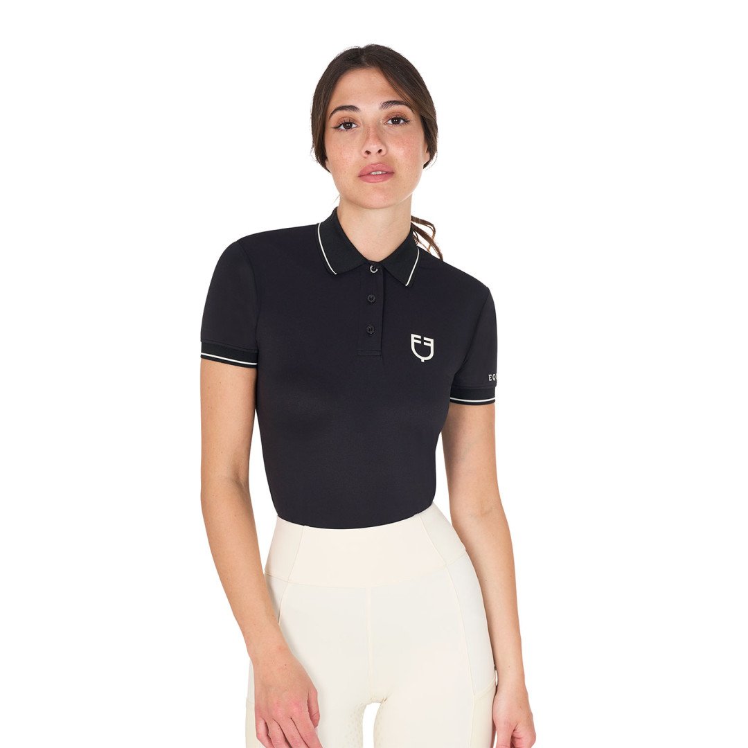 Women's slim fit polo shirt in breathable fabric