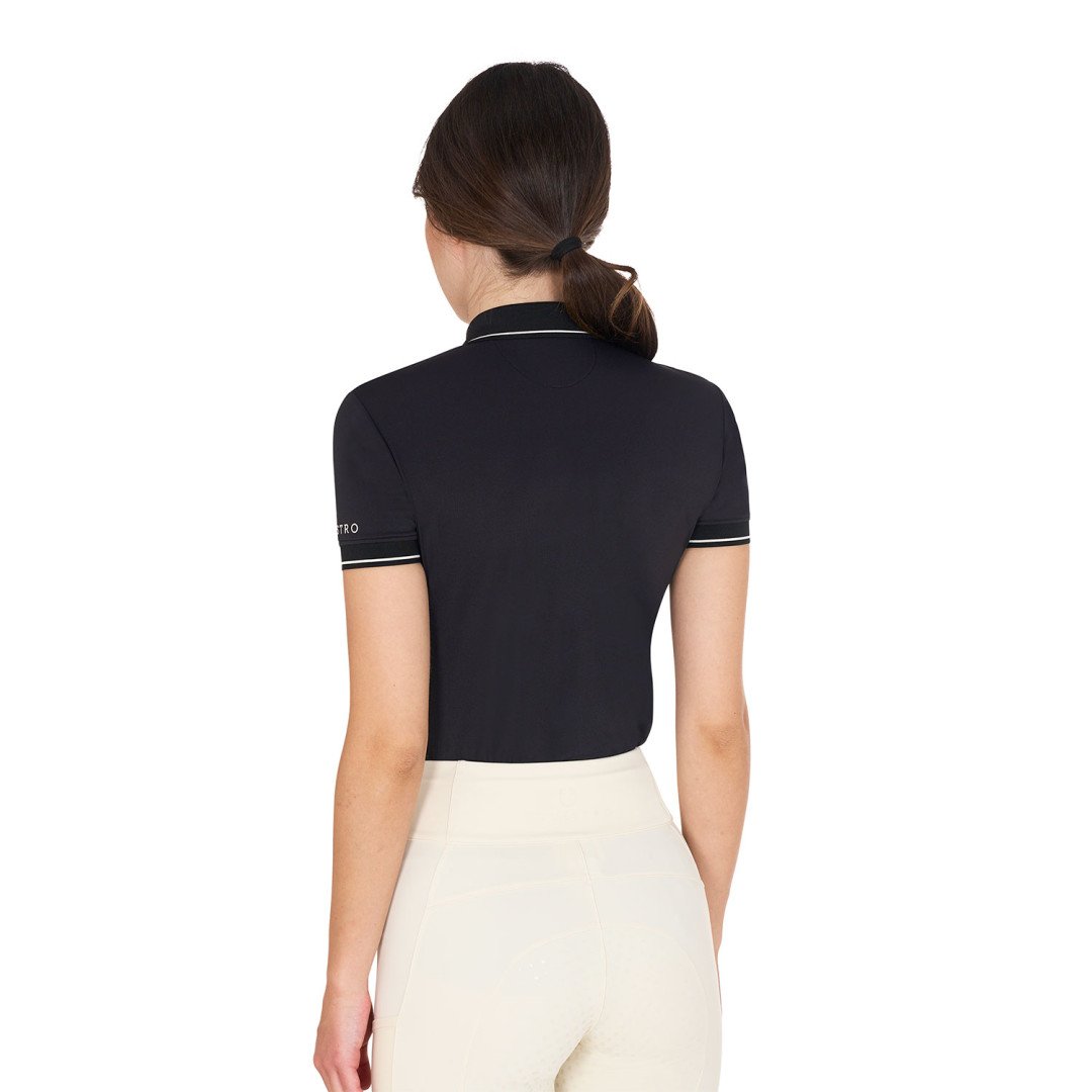 Women's slim fit polo shirt in breathable fabric
