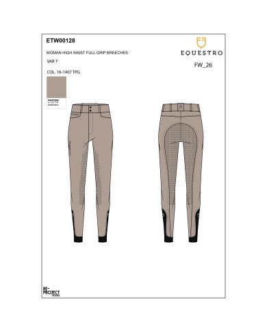 Women's high-waisted full grip trousers