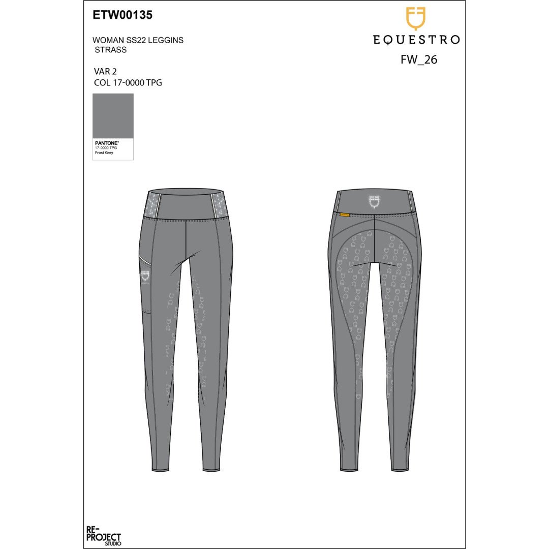 slim fit women's leggings with rhinestones