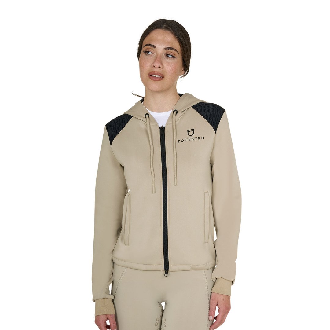 Sweat à capuche court pour femme