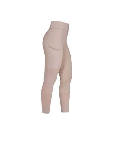 Women's full grip leggings with perforated inserts
