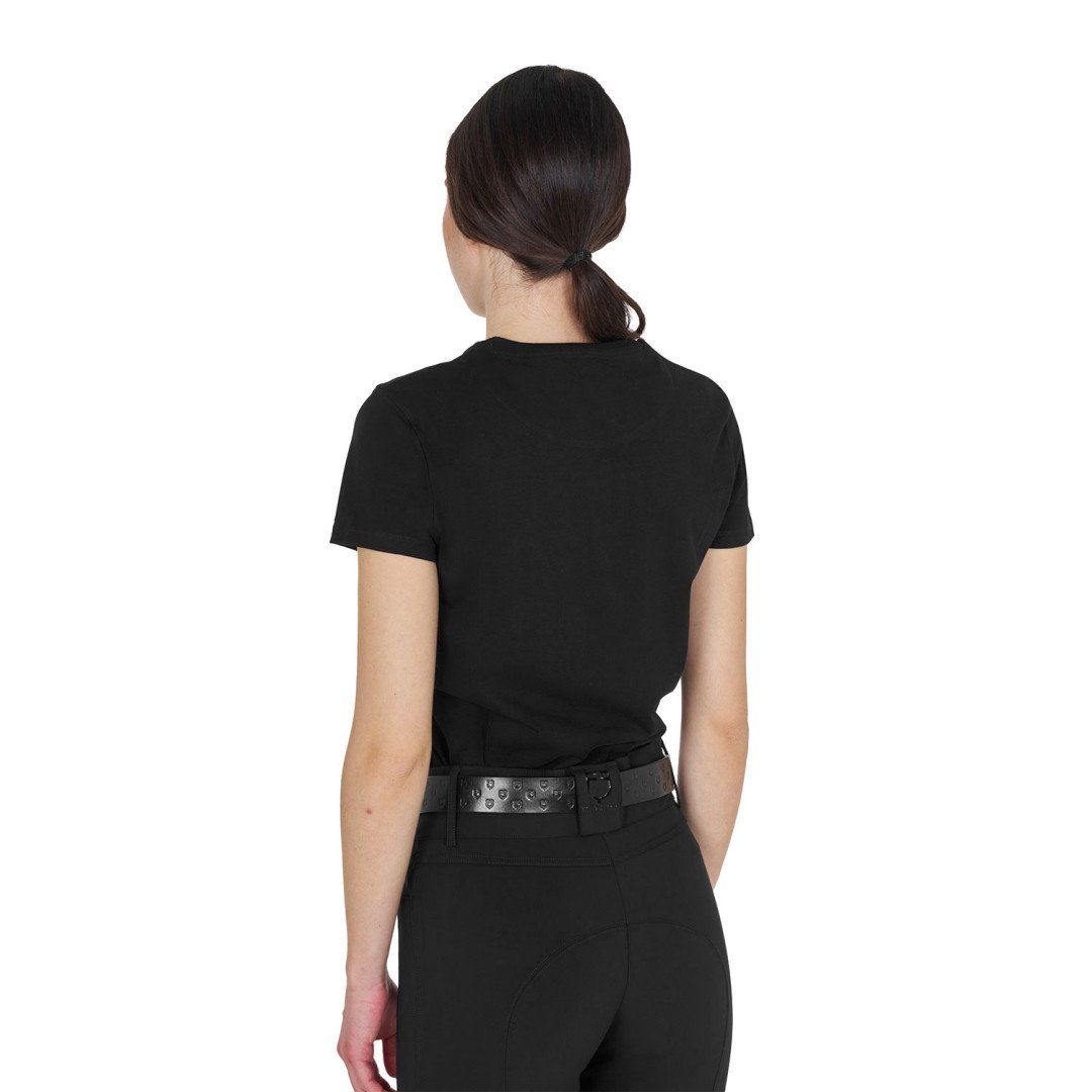 Equitation Anglaise T-shirt donna in cotone logo laminato 45,08&nbsp;€