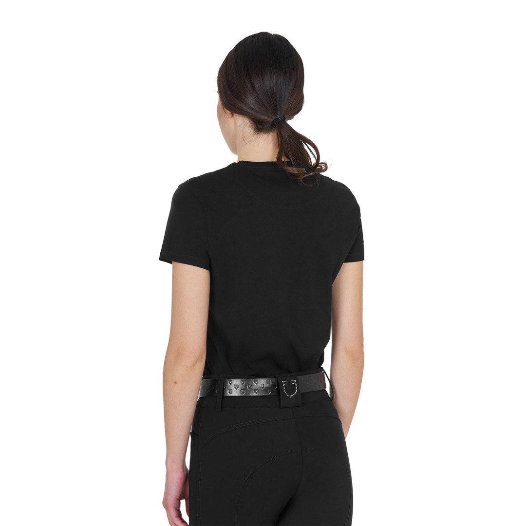 Monta Inglese T-shirt basic donna logo glossy tono su tono 45,08&nbsp;€