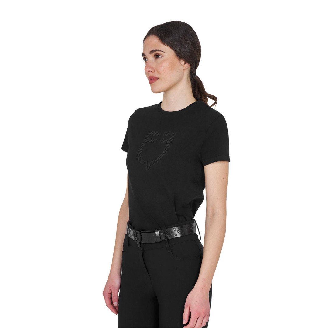 Monta Inglese T-shirt basic donna logo glossy tono su tono 45,08&nbsp;€