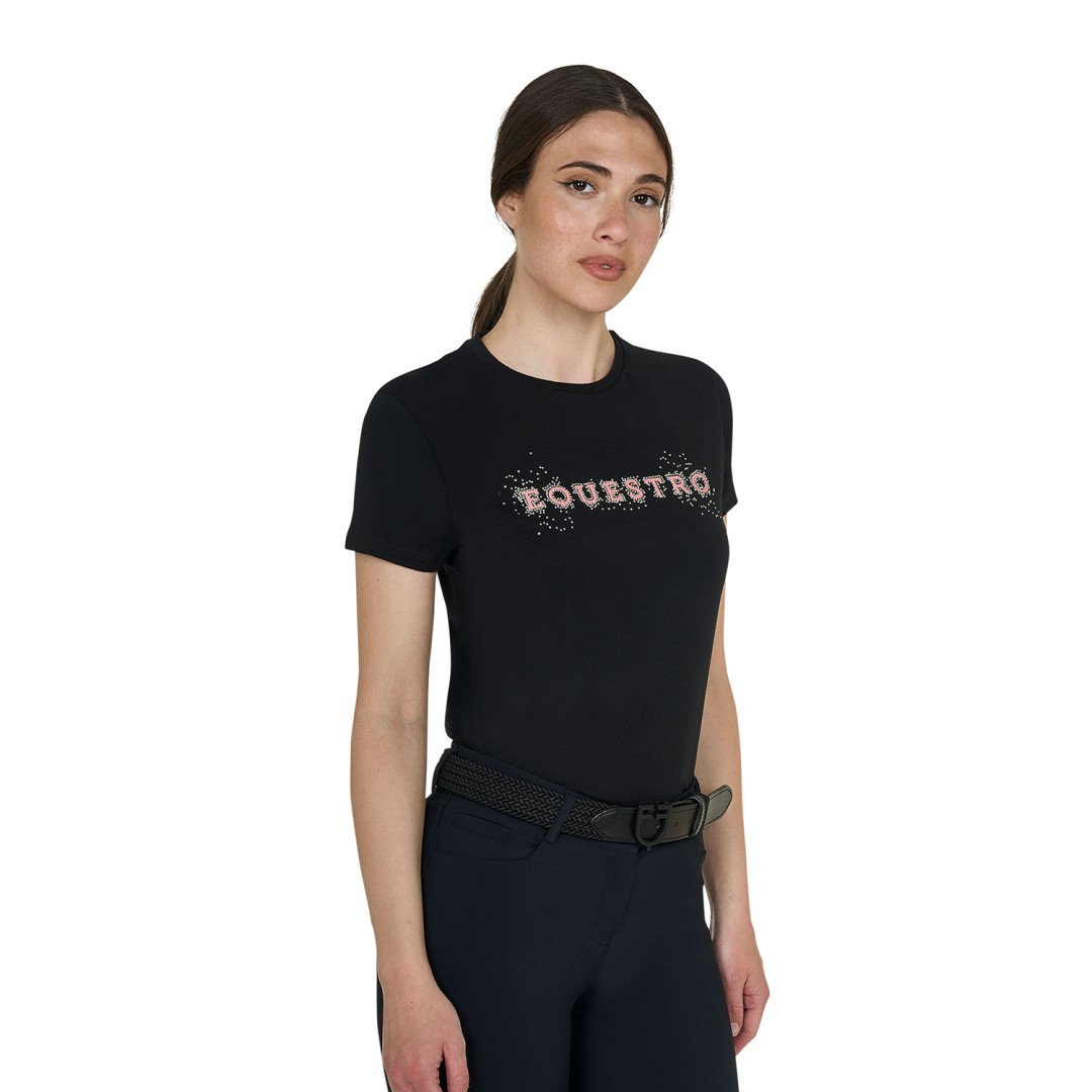 Equitation Anglaise T-shirt donna Strass in cotone 56,56&nbsp;€