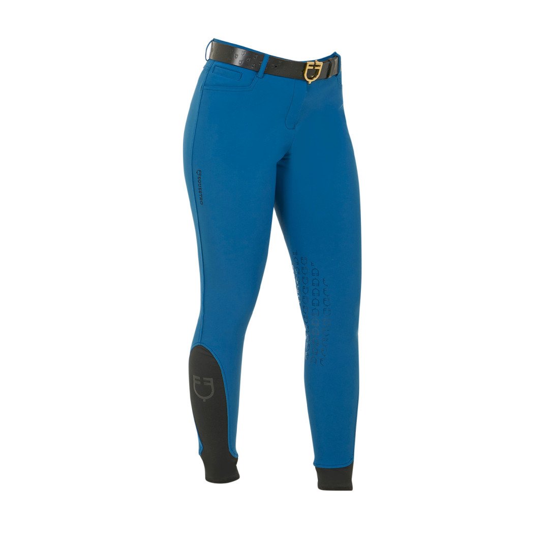 Pantaloni donna slim fit grip con logo Equestro