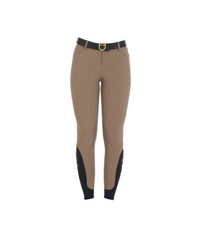 Pantaloni donna slim fit grip con logo Equestro
