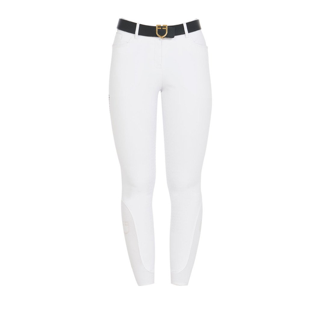 Pantaloni donna slim fit grip con logo Equestro