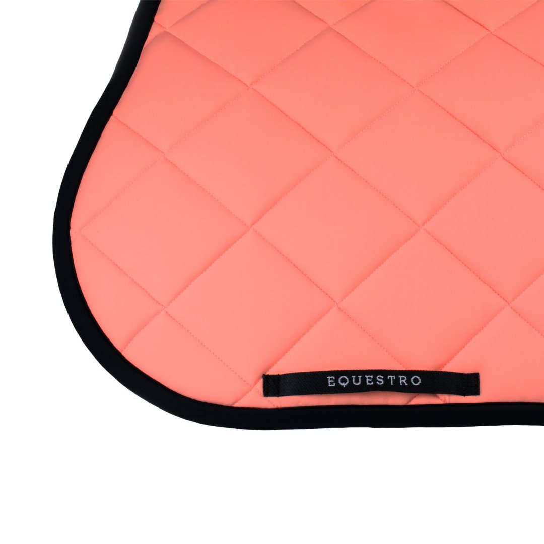 Tapis de selle d' Equestro pour saut d'obstacles en tissu technique Black Line Edition