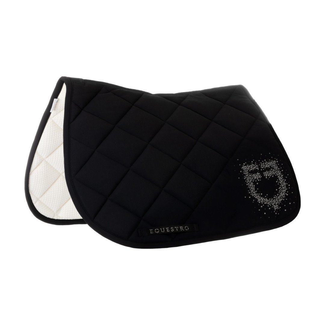 Jumping Saddlepad in technical fabric with rhinestone logo