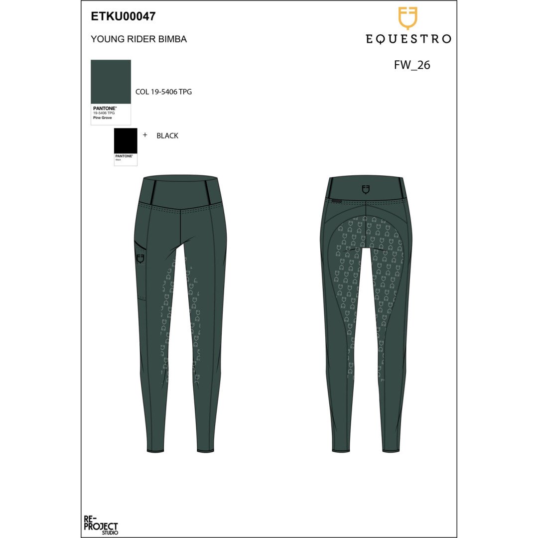 slim fit grip leggings for girls with logo