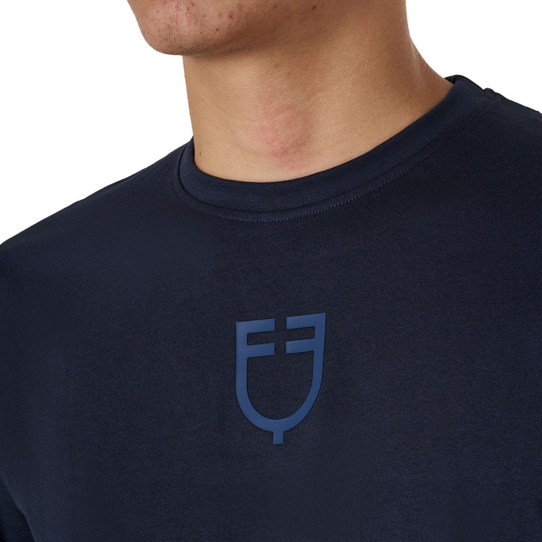 T-shirt basique pour homme avec logo ton sur ton