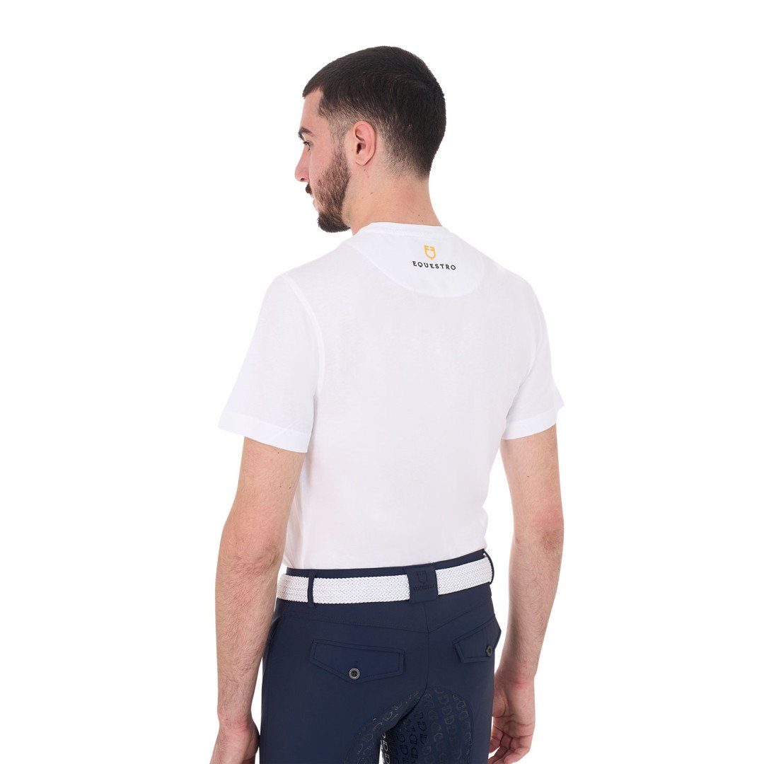 T-shirt basique pour homme avec logo ton sur ton