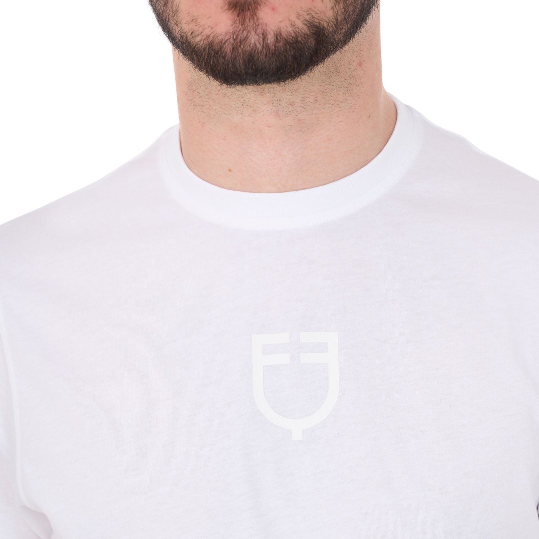 T-shirt basique pour homme avec logo ton sur ton