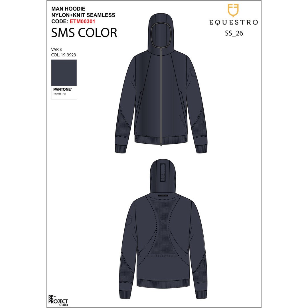 English Riding Felpa tecnica uomo con cappuccio e inserti micro mesh 130,33&nbsp;€