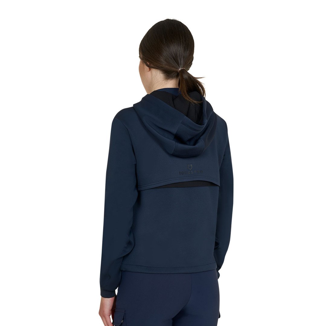 Felpa donna cut out con cappuccio