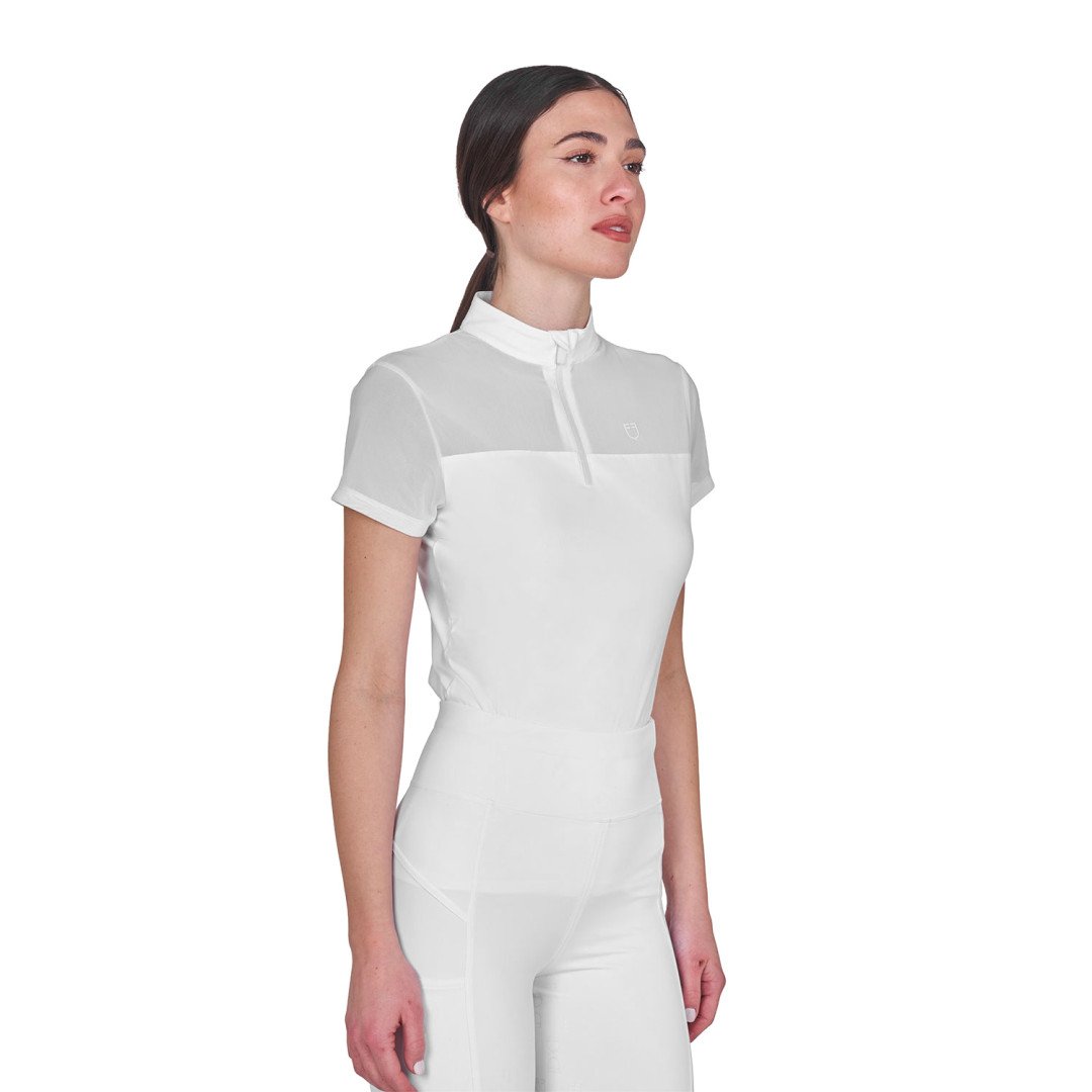 Women's mesh training polo shirt