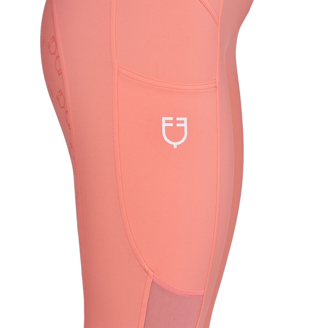 Leggings donna slim fit inserti micro mesh