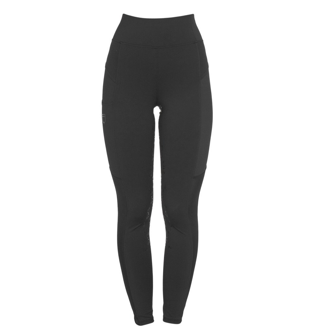 Leggings donna slim fit inserti micro mesh