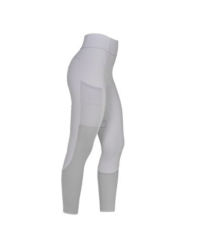 Women's full grip leggings with perforated inserts
