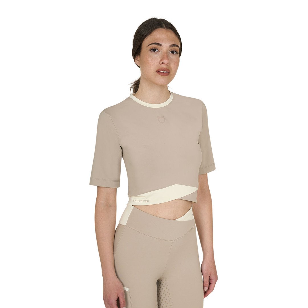 Equitação Clássica T-shirt crop donna in tessuto tecnico 40,90&nbsp;€