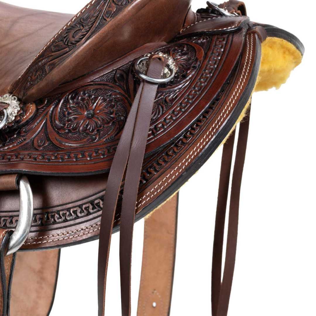 selins trabalho Cilhas Sela Western Cheyenne com cilha traseira e protetor de faca. 1,00&nbsp;€