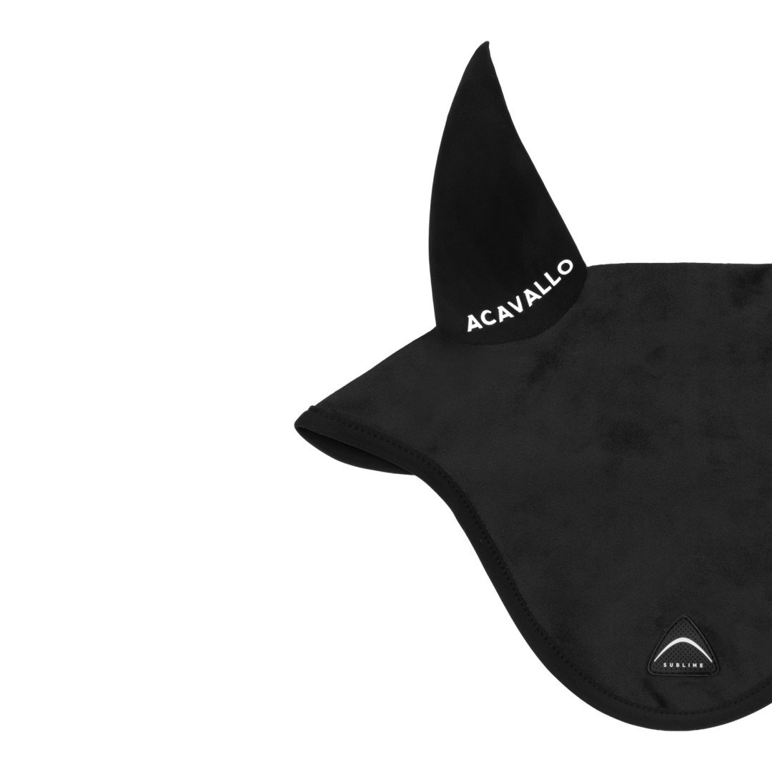Cuffietta Sublime in camoscio con patch logata in silicone